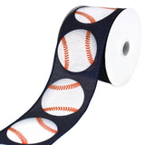 Baseball Faux Plaid Wired Ribbon, 2-1/2-Inch, 10-Yard