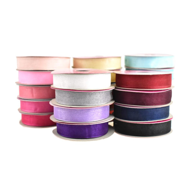 Sheer Nylon Organdy Ribbon, 5/8-Inch, 25-Yard
