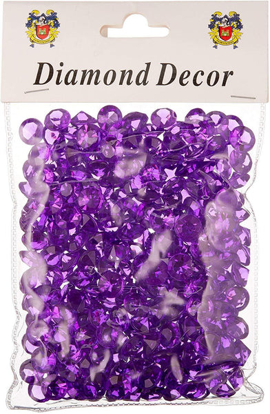 300 piece Small Gemstone Diamonds Table Confetti, 3/8-inch, Purple