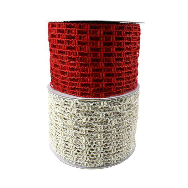 Expandable Faux Jute Wired Ribbon, 2-1/2-Inch, 10-Yard