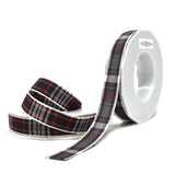 School Uniform Style Plaid Ribbon, 5/8-Inch, 20-Yard