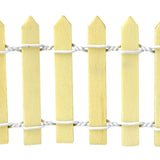 DIY Craft Wood Picket Fence with Wire, 35-1/2-Inch - Natural