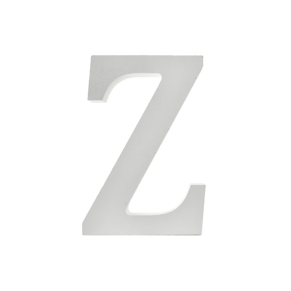 Wooden Standing Letter Z, 4-3/4-Inch - White
