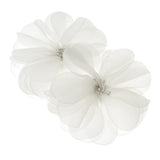 Organza Flowers with Beaded Center, 5-3/4-Inch, 2-Count