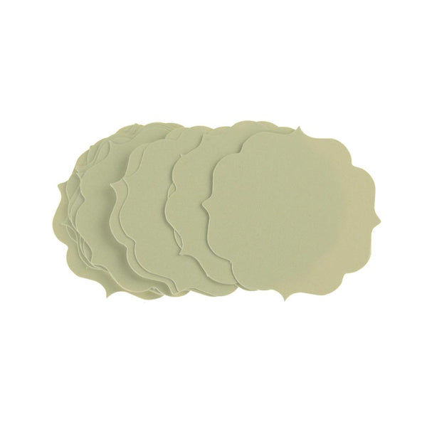 Quatrefoil Favor Label Tags, 1-3/4-Inch, 12-Count, Ivory