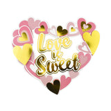 Valentine 3-D Decoration with Hot Stamping, 13-Inch, 2-Piece