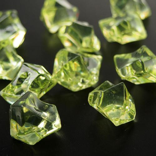 Acrylic Crystal Ice Rocks Table Scatter, 1-Inch, 150-Piece, Apple Green