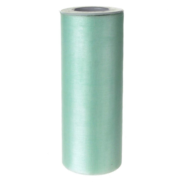 Organza Spool Roll, 6-Inch, 25 Yards, Aqua