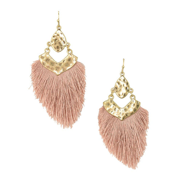Tassel Drop Dangle Earrings, 2-1/2-Inch