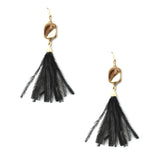 Feather Tassel Drop Earrings, 2-Inch