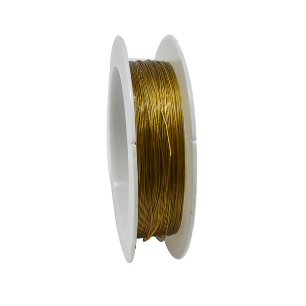Tiger Tail Beading Wire, 39-feet, Gold