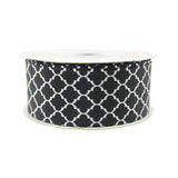 Geometric Print Satin Ribbon, 1-1/2-inch, 10-yard