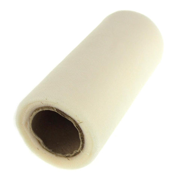 Premium American Tulle Spool Roll, Made in the USA, 6-Inch, 25 Yards, Bridal White