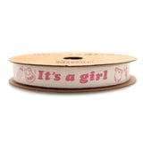 Its A Boy Girl Baby Shower Cotton Ribbon, 5/8-inch, 10-yard