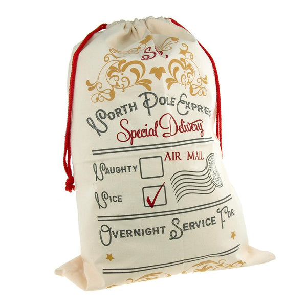 Christmas North Pole Express Nice Checklist Express Delivery, Ivory, 27-Inch x 19-Inch