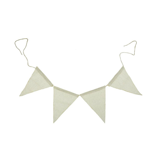 Craft Triangle Canvas Pennants And Jute Cord, 6-3/8-Inch, 4-Count