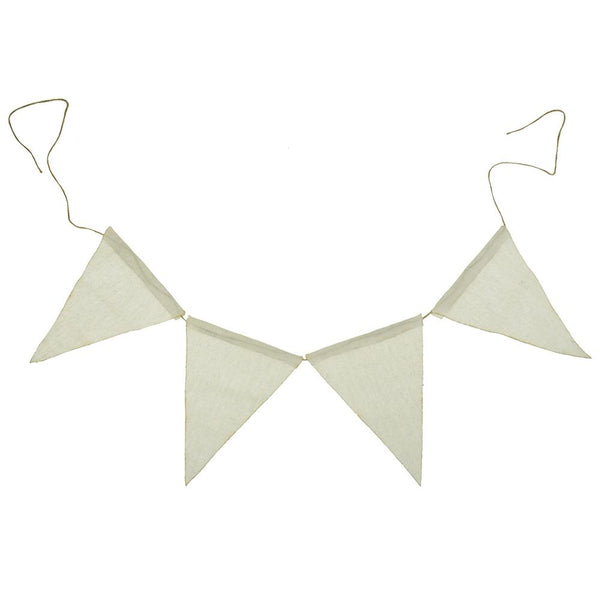 Craft Triangle Canvas Pennants And Jute Cord, 9-Inch, 4-Count