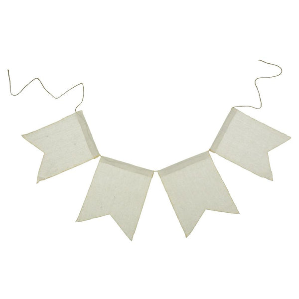 Craft Cut-Away Flag Canvas Pennants And Jute Cord, 9-Inch, 4-Count