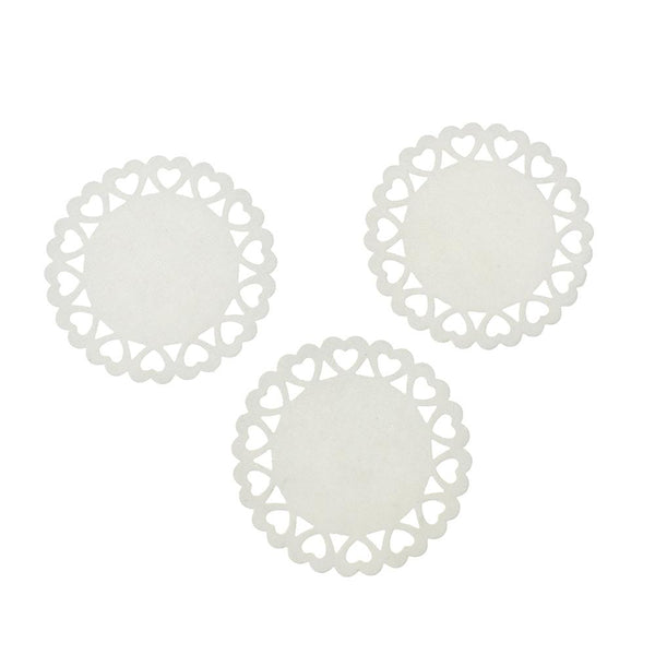 Craft Canvas Heart Doilies,  4-1/16-Inch, 6-Count