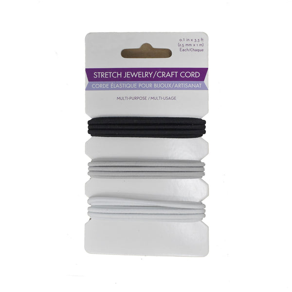 Stretchy Jewelry and Craft Cord, 3mm or 1/10-Inch, 3-Piece, Classic