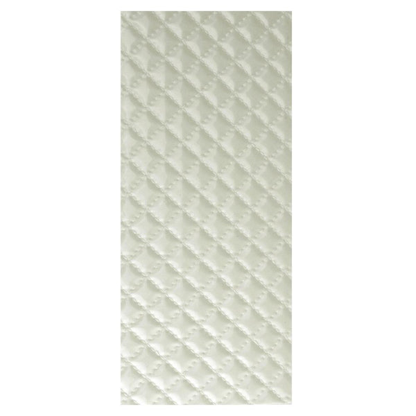 Leatherette Diamond Self Adhesive Sheet Sticker, 9-3/4-Inch, Cream