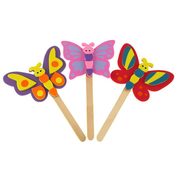 DIY Foam Character Stick Puppets - Flutter Friends