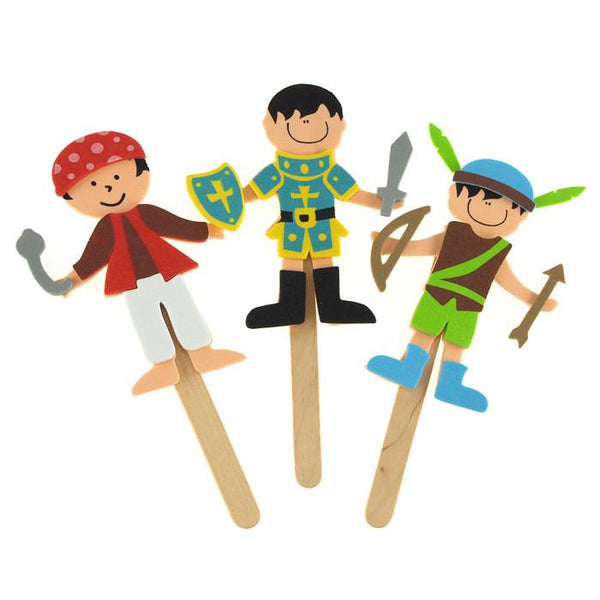 DIY Foam Character Stick Puppets - Storytime Legends