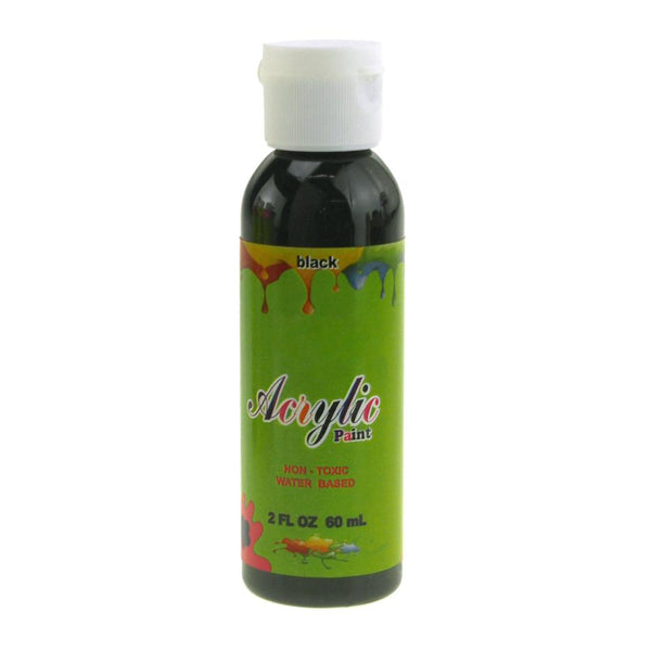 Acrylic Paint Bottle Non-Toxic, 60 mL, Black