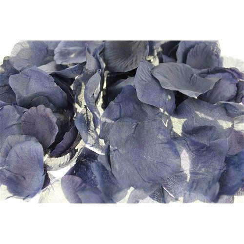 Solid Faux Rose Petals Table Confetti, 400-Piece, Antique Blue