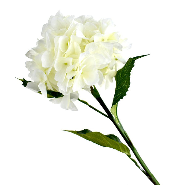 Tall Silk Hydrangea Stem Flower, Cream, 34-Inch