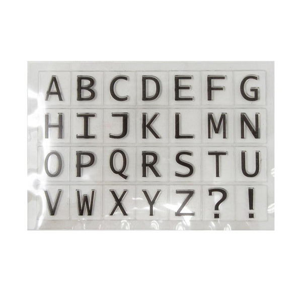 Silicone Clear Stamps Alphabet Letter Large Caps, 28-Count