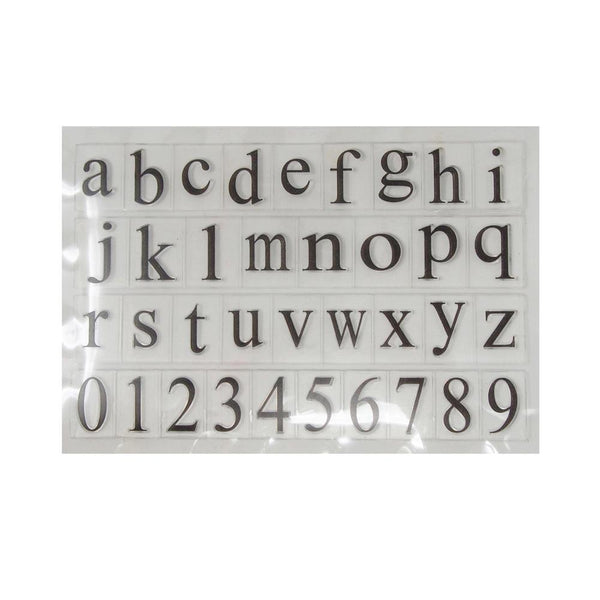 Silicone Clear Stamps Letter & Number Small Caps, 36-Count