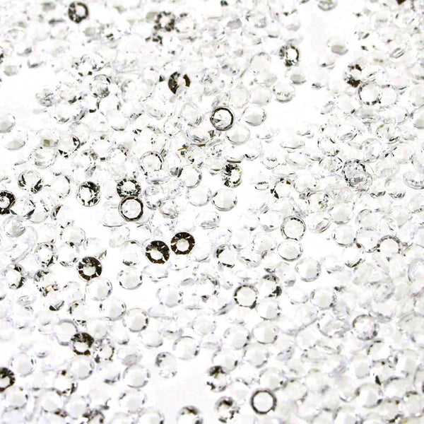 2000 piece Small Gemstone Diamonds Table Confetti, 1/4 carat, Clear
