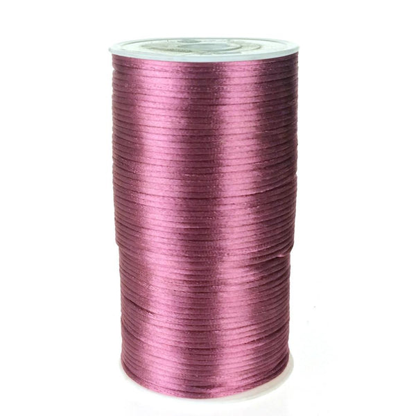 Satin Rattail Cord Chinese Knot, 1/16-Inch, 200 Yards, Colonial Rose