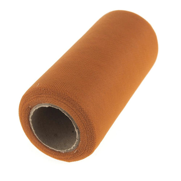 Premium American Tulle Spool Roll, Made in the USA, 6-Inch, 25 Yards, Copper