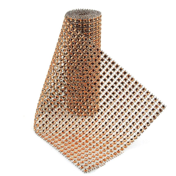 Rhinestone Mesh Wrap Roll, 4-3/4-Inch, 1-Yard, Brown