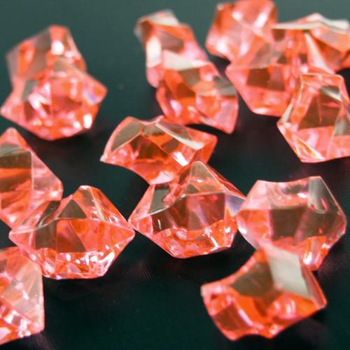 Acrylic Crystal Ice Rocks Table Scatter, 1-inch, 200-Piece, Coral