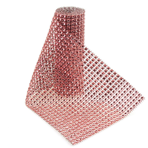 Rhinestone Mesh Wrap Roll, 4-3/4-Inch, 1-Yard, Coral
