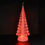 Color Changing Acrylic LED Christmas Tree Decoration, 12-1/2-Inch