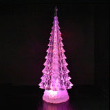 Color Changing Acrylic LED Christmas Tree Decoration, 12-1/2-Inch