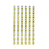 Rhinestone Embellishments Stickers, 6-Inch, 5-Strips