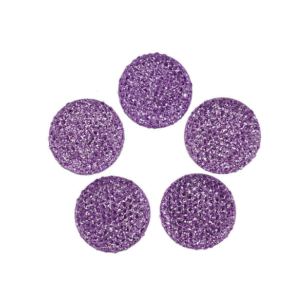 Round Self Adhesive Diamond Cluster Gems, 3/8-Inch, 10-Count, Purple
