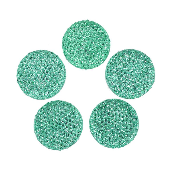 Round Self Adhesive Diamond Cluster Gems, 1-Inch, 10-Count, Ice Blue