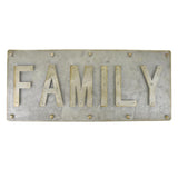 Galvanized Family Sign, 14-Inch