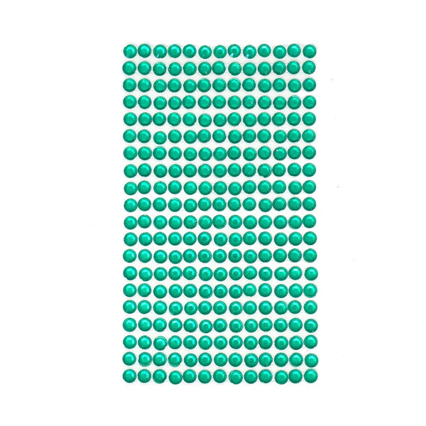 Round Adhesive Diamond Gem Stickers, 6mm, Emerald