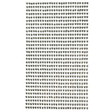 Round Adhesive Diamond Gem Stickers, 3mm