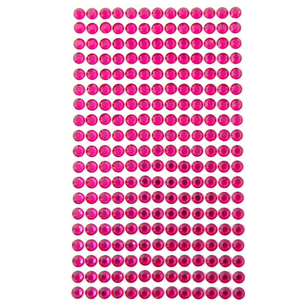 Round Adhesive Diamond Gem Stickers, Garden Rose, 6mm