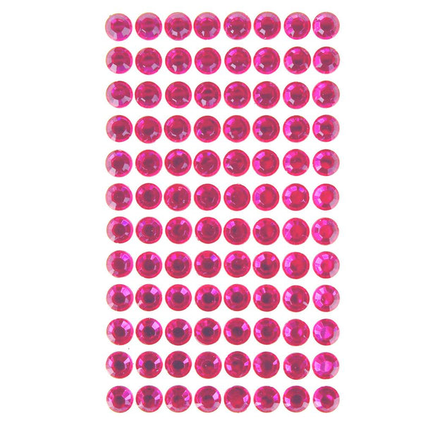 Round Adhesive Diamond Gem Stickers, Garden Rose, 10mm