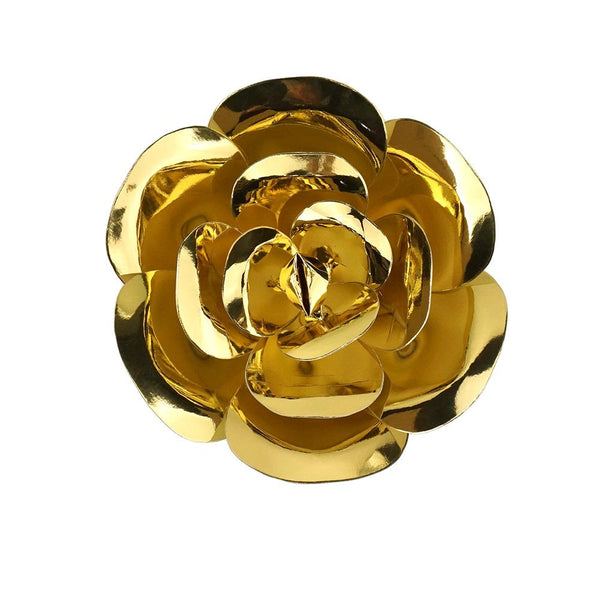 Paper Ranunculus Wall Flower, 7-3/4-Inch, Gold