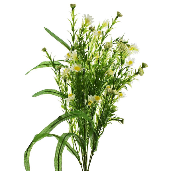 Artificial Daisy Bush Spray, White, 19-Inch